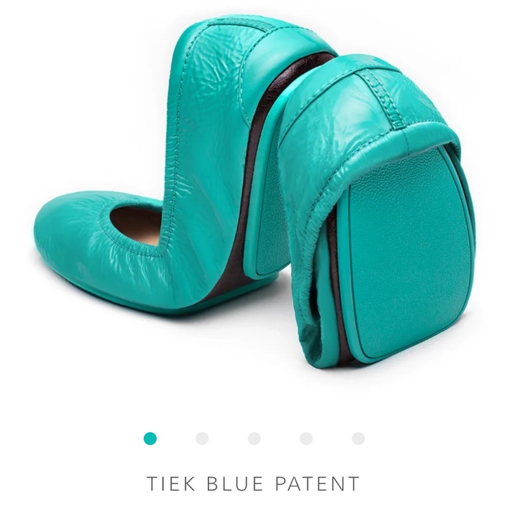 Tieks Blue Patent Leather, Size 9, Barely Worn